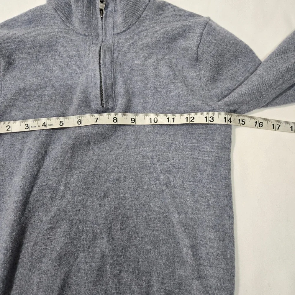 Banana Republic Mens XS Blue Merino Wool Half Zip Sweater Baruffa Yarn Pullover